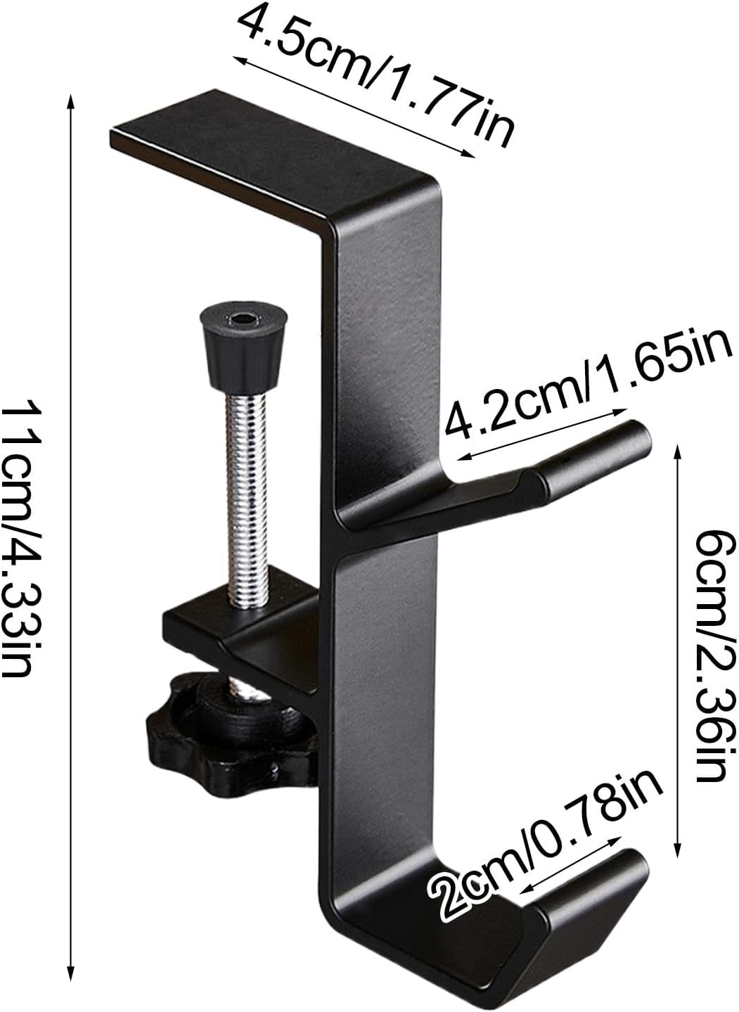 LengSuaa 4Pcs Metal Headphone Hooks - Double Hook Design Heavy Duty Hangers for Headphones, Stockings &amp; Decor - Real Bargain!