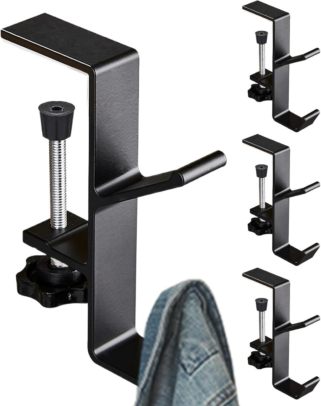 LengSuaa 4Pcs Metal Headphone Hooks - Double Hook Design Heavy Duty Hangers for Headphones, Stockings &amp; Decor - Real Bargain!