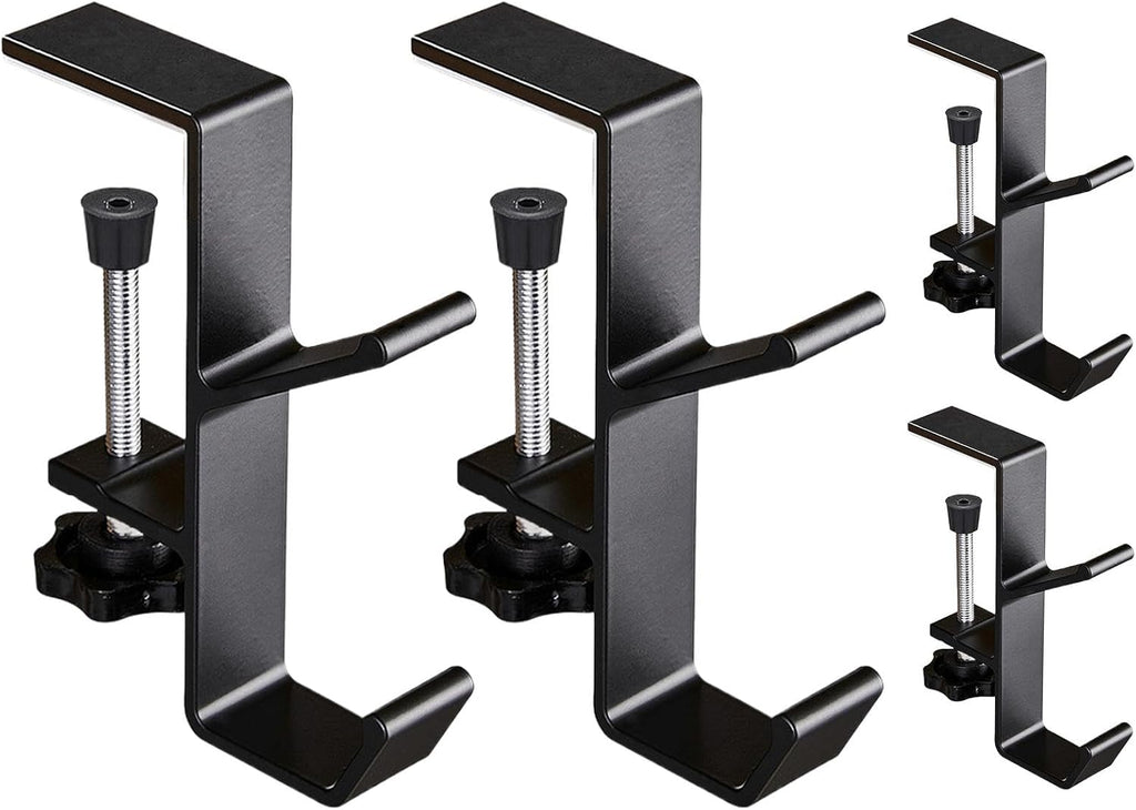 LengSuaa 4Pcs Metal Headphone Hooks - Double Hook Design Heavy Duty Hangers for Headphones, Stockings &amp; Decor - Real Bargain!