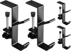 LengSuaa 4Pcs Metal Headphone Hooks - Double Hook Design Heavy Duty Hangers for Headphones, Stockings &amp; Decor - Real Bargain!