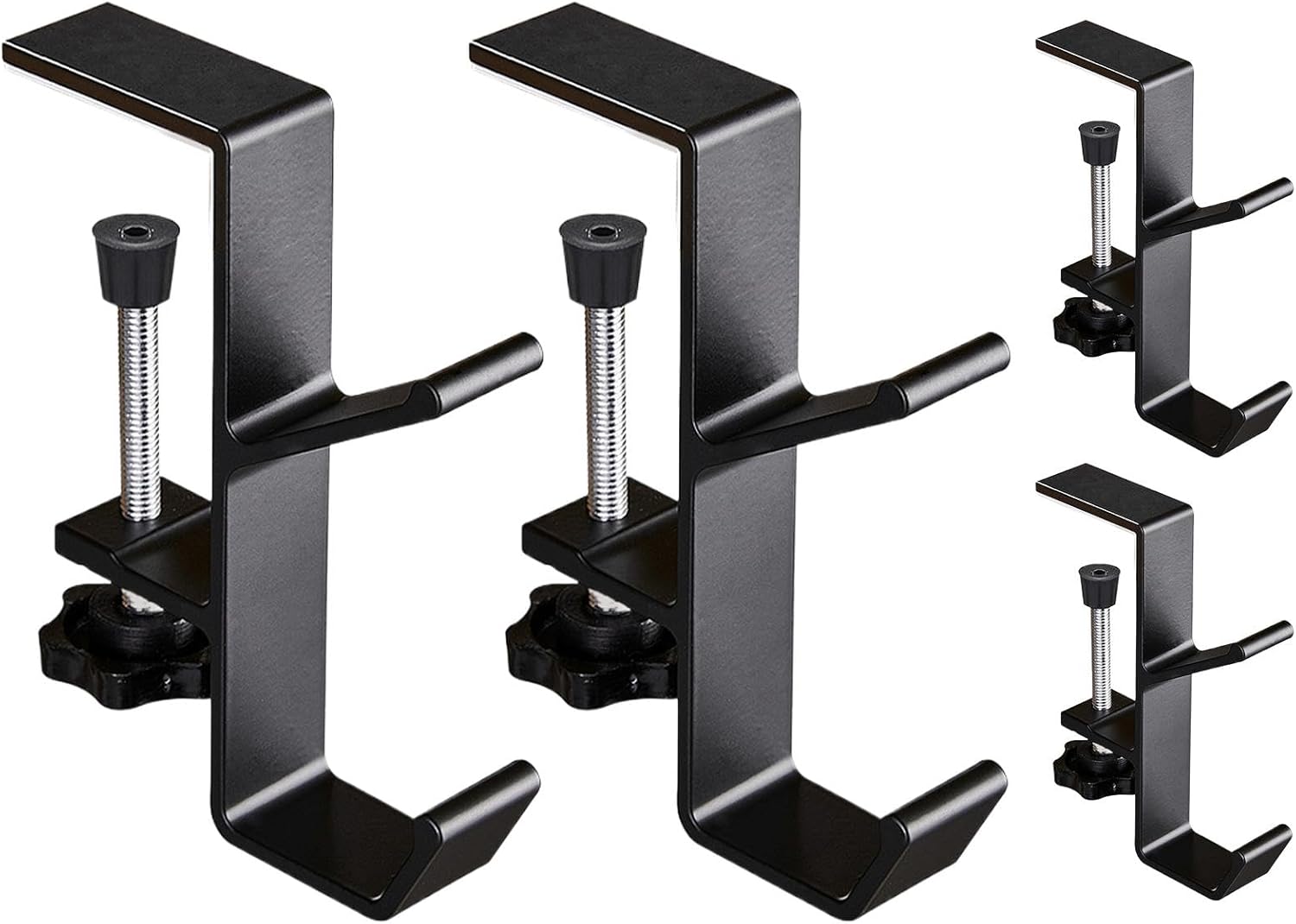 LengSuaa 4Pcs Metal Headphone Hooks - Double Hook Design Heavy Duty Hangers for Headphones, Stockings &amp; Decor - Real Bargain!