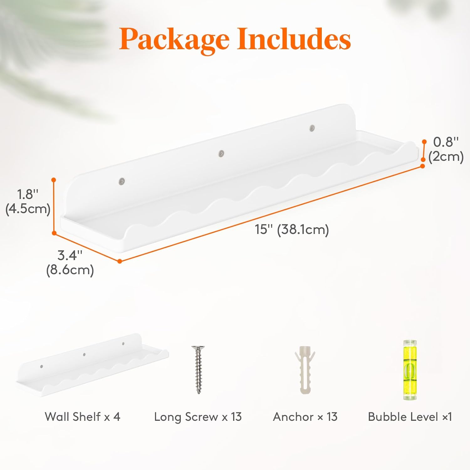 Lifewit. Brand New Barn Find! 🎉 Sturdy 4-Pack Floating Shelves | Modern Lip Edge Design | Easy Install