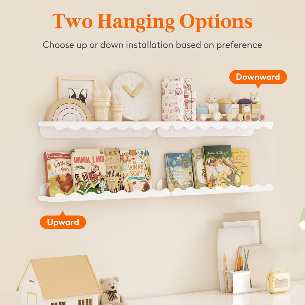 Lifewit. Brand New Barn Find! 🎉 Sturdy 4-Pack Floating Shelves | Modern Lip Edge Design | Easy Install