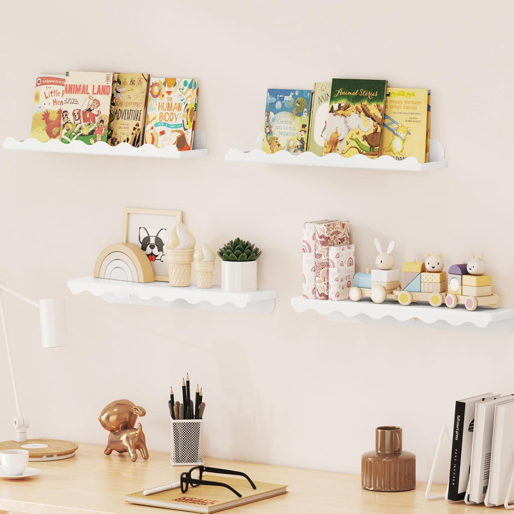 Lifewit. Brand New Barn Find! 🎉 Sturdy 4-Pack Floating Shelves | Modern Lip Edge Design | Easy Install