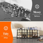 Lifewit 4-Tier Dark Cologne Display Stand | Screw-Free Assembly | Versatile Shelf for Vanity, Skincare & Collectibles | Tidy Tabletop Bargain!