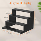 Lifewit 4-Tier Dark Cologne Display Stand | Screw-Free Assembly | Versatile Shelf for Vanity, Skincare & Collectibles | Tidy Tabletop Bargain!