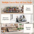 Lifewit 4-Tier Dark Cologne Display Stand | Screw-Free Assembly | Versatile Shelf for Vanity, Skincare & Collectibles | Tidy Tabletop Bargain!