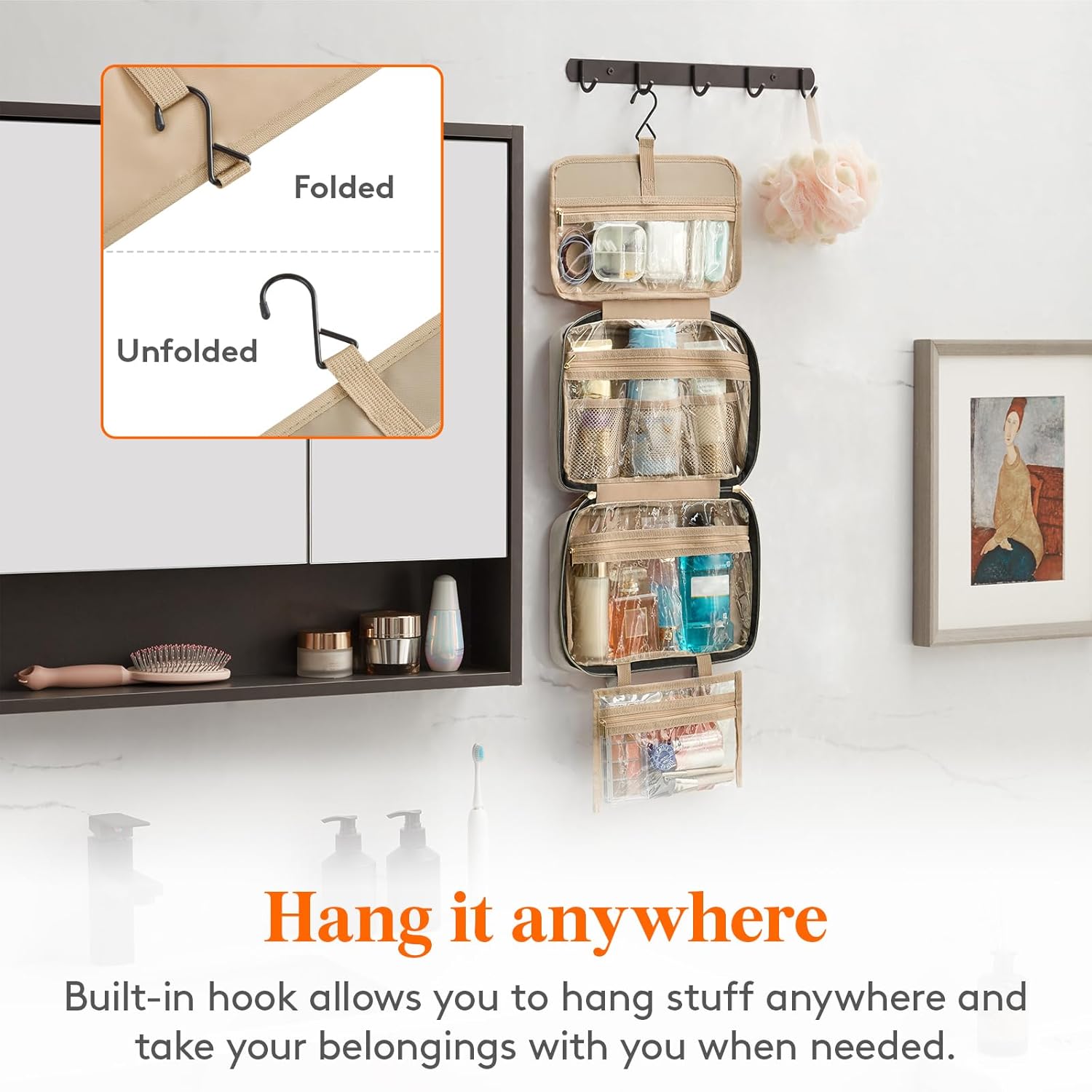 Lifewit Hanging Toiletry Bag Organizer 🧳 | Large Travel Cosmetic & Makeup Bag | Multi-Compartment for Full-Size Bottles | A Real Travel Bargain!