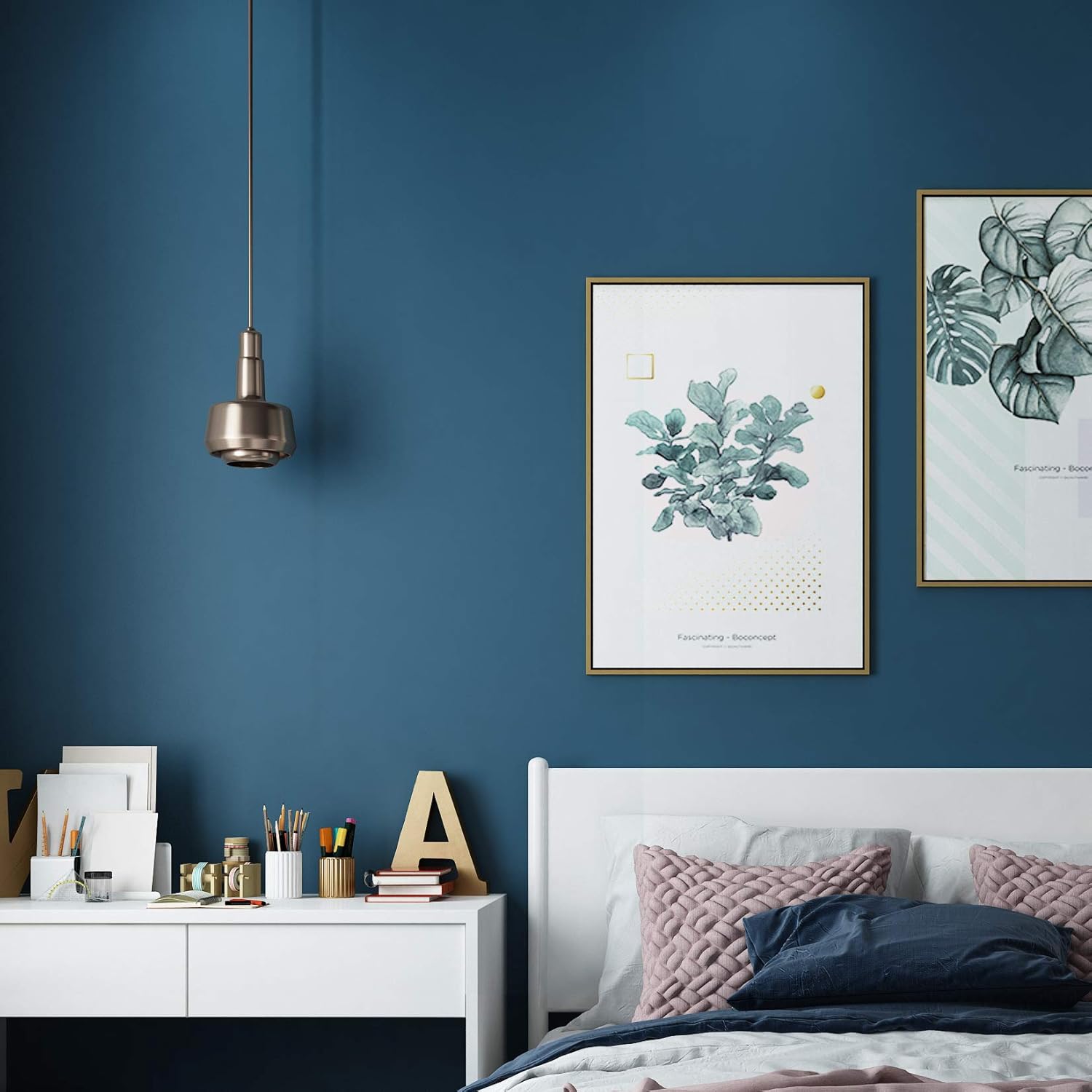 Livelynine 40CM x 5M Navy Blue Self Adhesive Wallpaper | Removable Vinyl Roll for Bedroom, Furniture & Walls | Waterproof & Peel & Stick Covering - DIY - Zeta Store