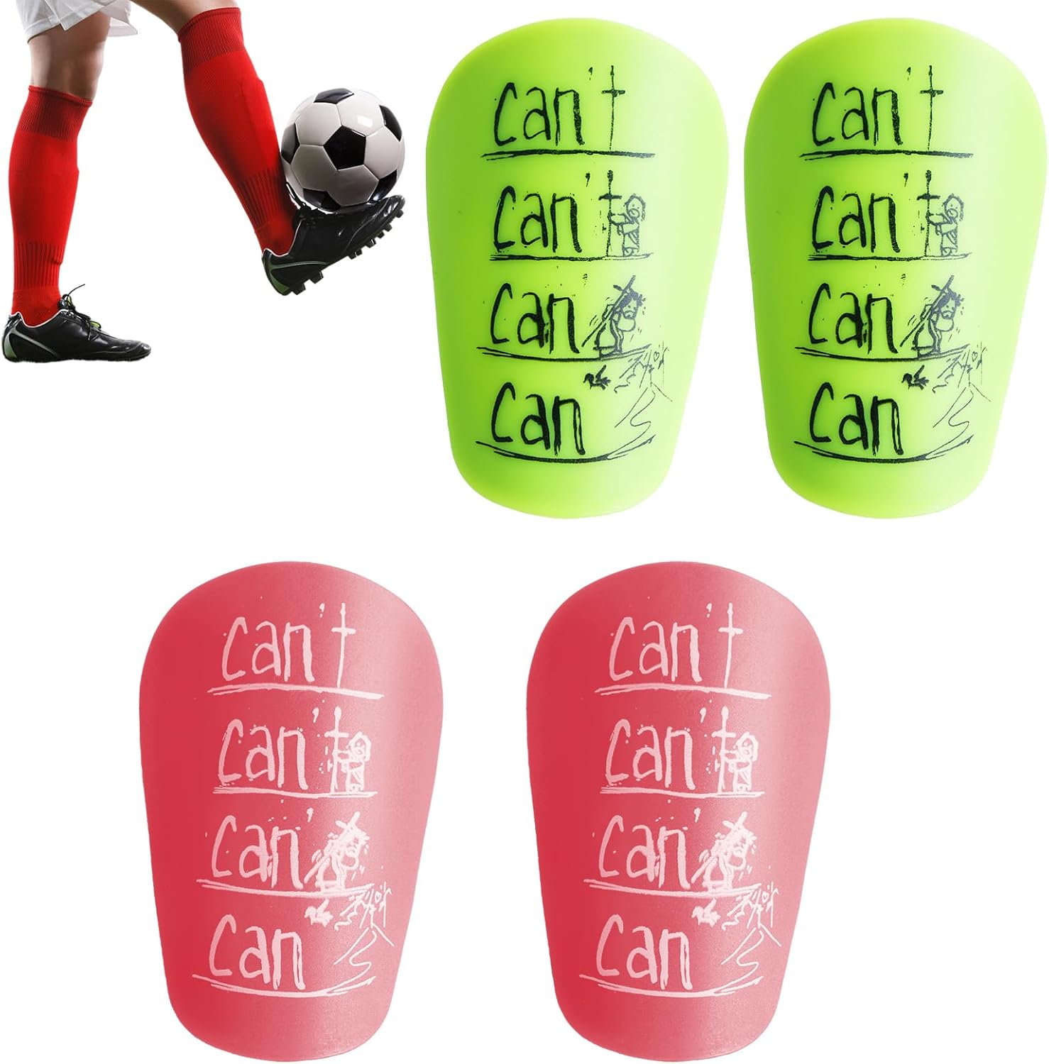 Luckwaii Mini Shin Pads – Football Leg Guards for Teens & Adults | EVA Protection, Lightweight & Comfortable Fit - Zeta Store