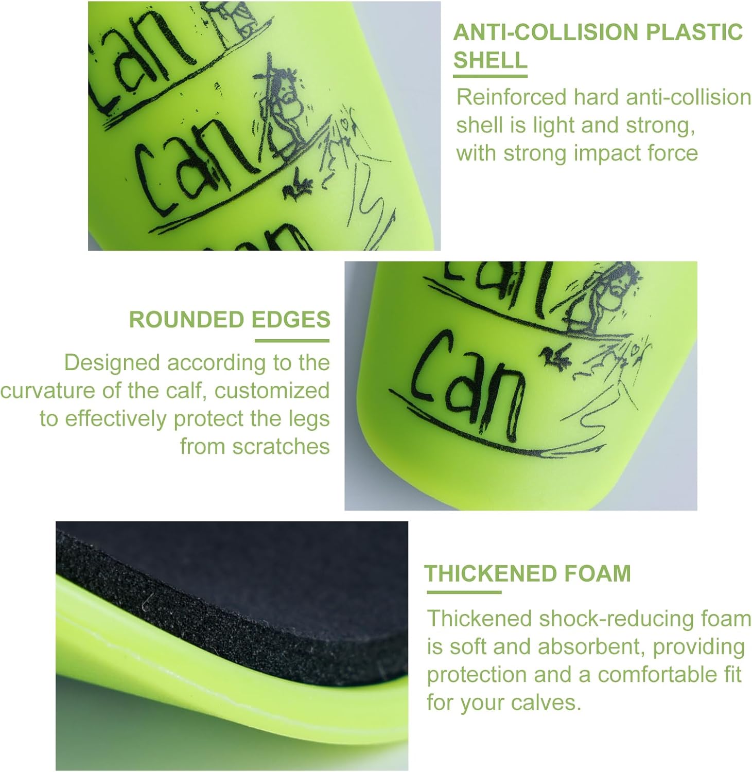 Luckwaii Mini Shin Pads – Football Leg Guards for Teens & Adults | EVA Protection, Lightweight & Comfortable Fit - Zeta Store