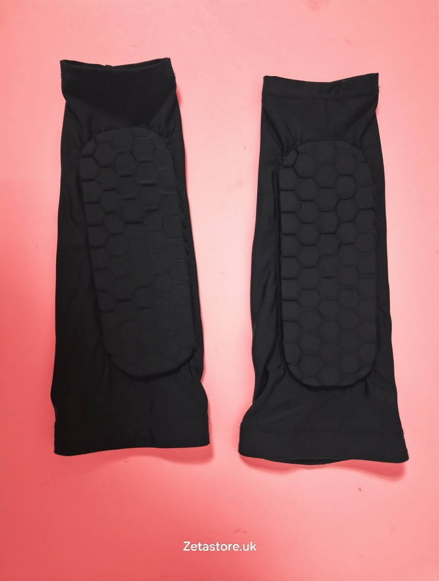 Football Shin Guards. Real Bargain - Honeycomb Anti-Collision Pads with Leg Guard Socks for Outdoor Sports Protection