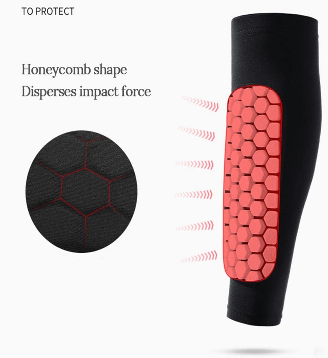 Football Shin Guards. Real Bargain - Honeycomb Anti-Collision Pads with Leg Guard Socks for Outdoor Sports Protection