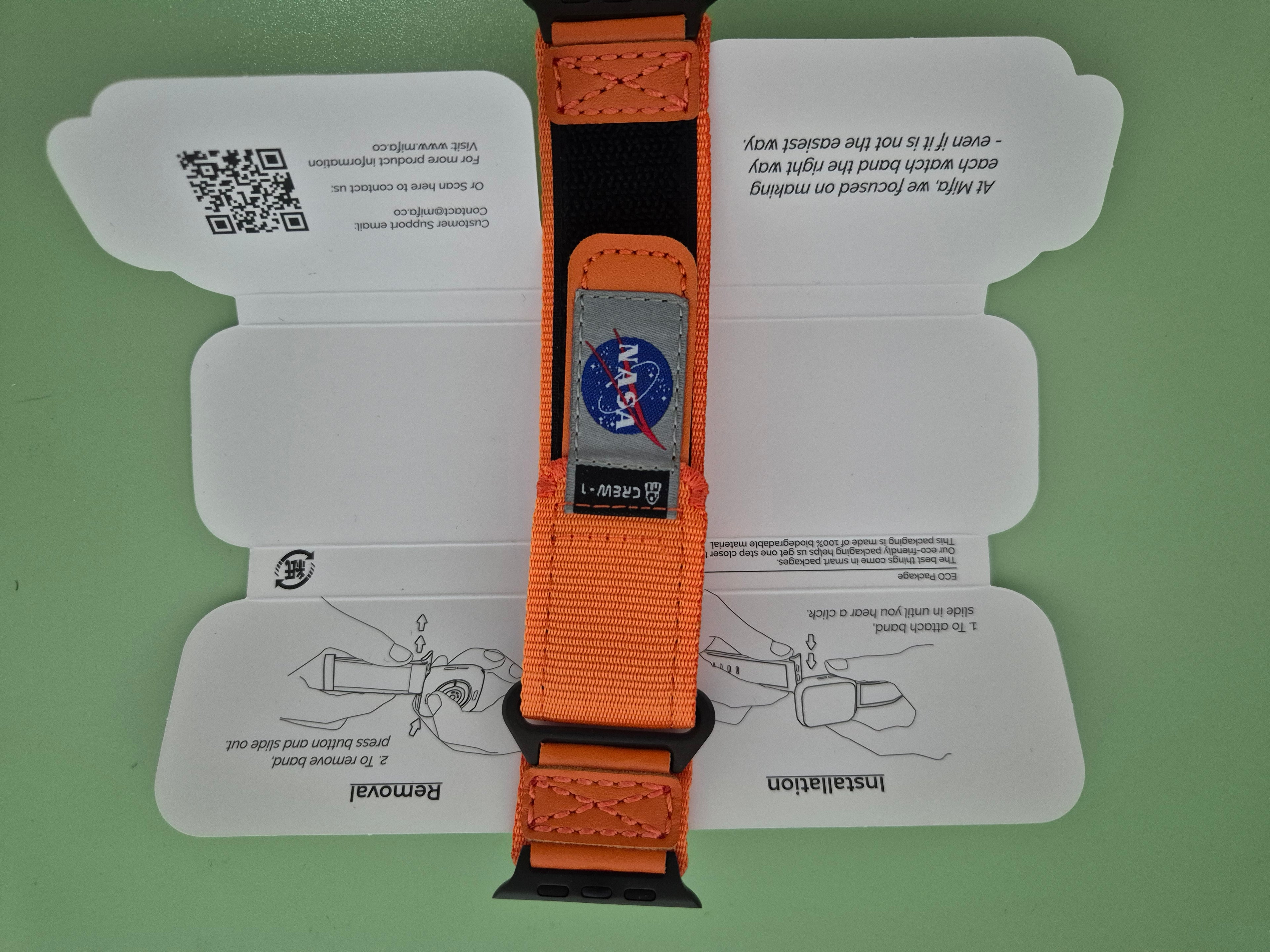 MIFA - NASA Licensed Apple Watch Band - Rugged Nylon & Leather Strap - Zeta Store