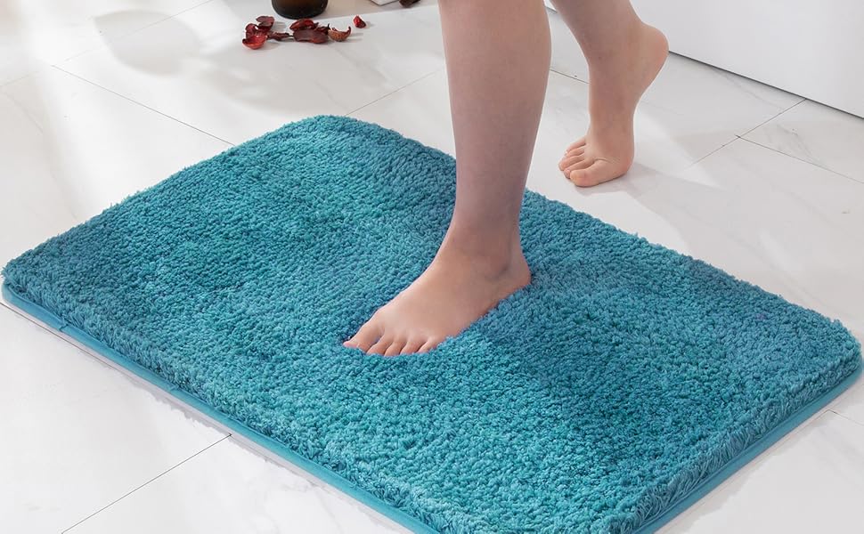 MIULEE, Luxurious Microfiber Bath Mat - Super Absorbent & Non-Slip Bathroom Rug