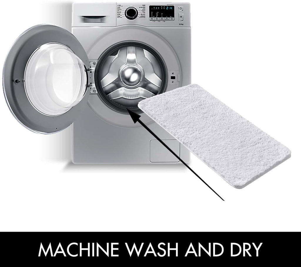 MIULEE, Luxurious Microfiber Bath Mat - Super Absorbent & Non-Slip Bathroom Rug