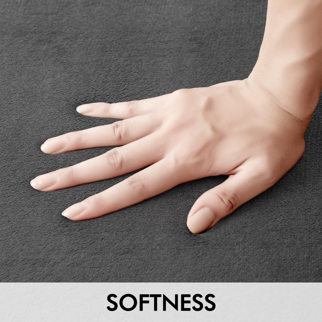 MIULEE Premium Memory Foam Bath Mat - Super Soft Coral Fleece, Highly Absorbent & Machine Washable | Non-Slip Bathroom Rug for Kitchen & Entrance, 40x60 cm