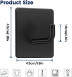 Macole. Brand New Batch! ✨ Extra Strong Self-Adhesive Hooks - Heavy Duty Stainless Steel, No Drill Hanging Solution for Bathroom, Kitchen & More - 4 Pack