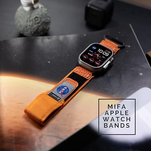MIFA - NASA Licensed Apple Watch Band - Rugged Nylon & Leather Strap - Zeta Store