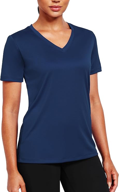 Magritta Womens Gym Top V-Neck T-Shirt - Size M, L, XL & 2XL - Quick Dry Sports Activewear Top