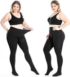 MeeQee. Women's Fleece Lined Tights | Thick Thermal Winter Opaque Tights | High Waist Tummy Control & Hip Lift | Super Soft & Warm | Size M | Brand New in Barn