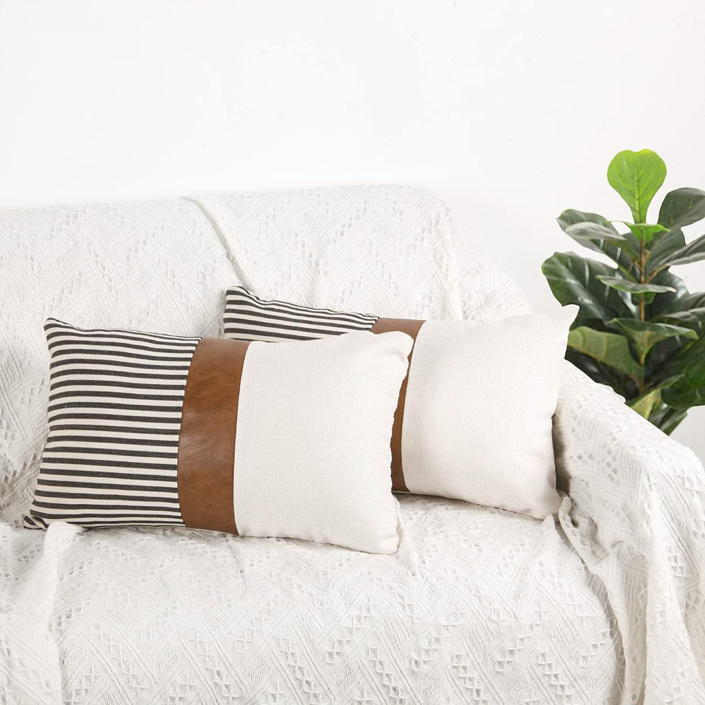 Merrycolor Elevate Your Space! Set of 2 Farmhouse Chic Pillow Covers ✨