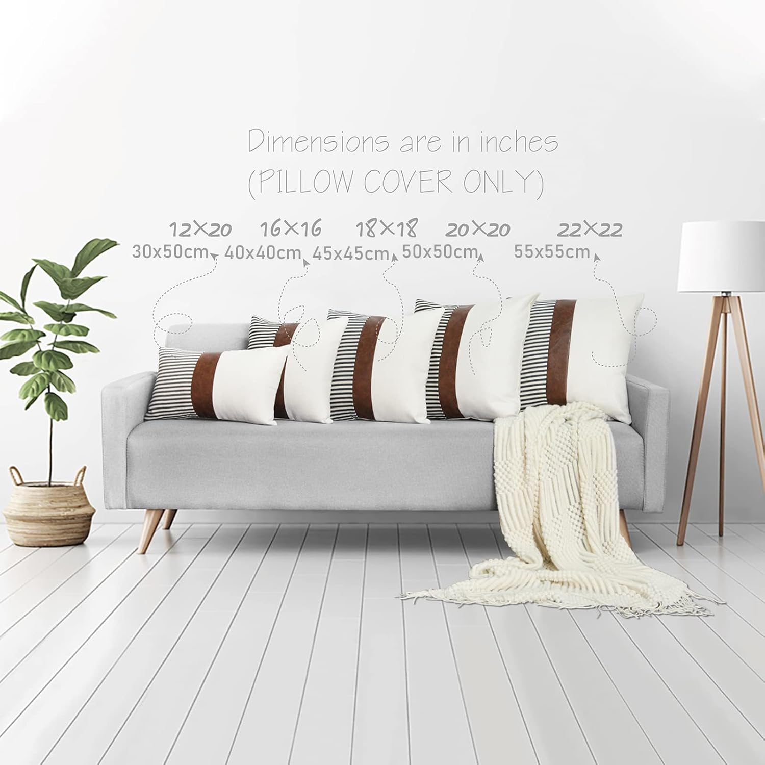 Merrycolor Elevate Your Space! Set of 2 Farmhouse Chic Pillow Covers ✨