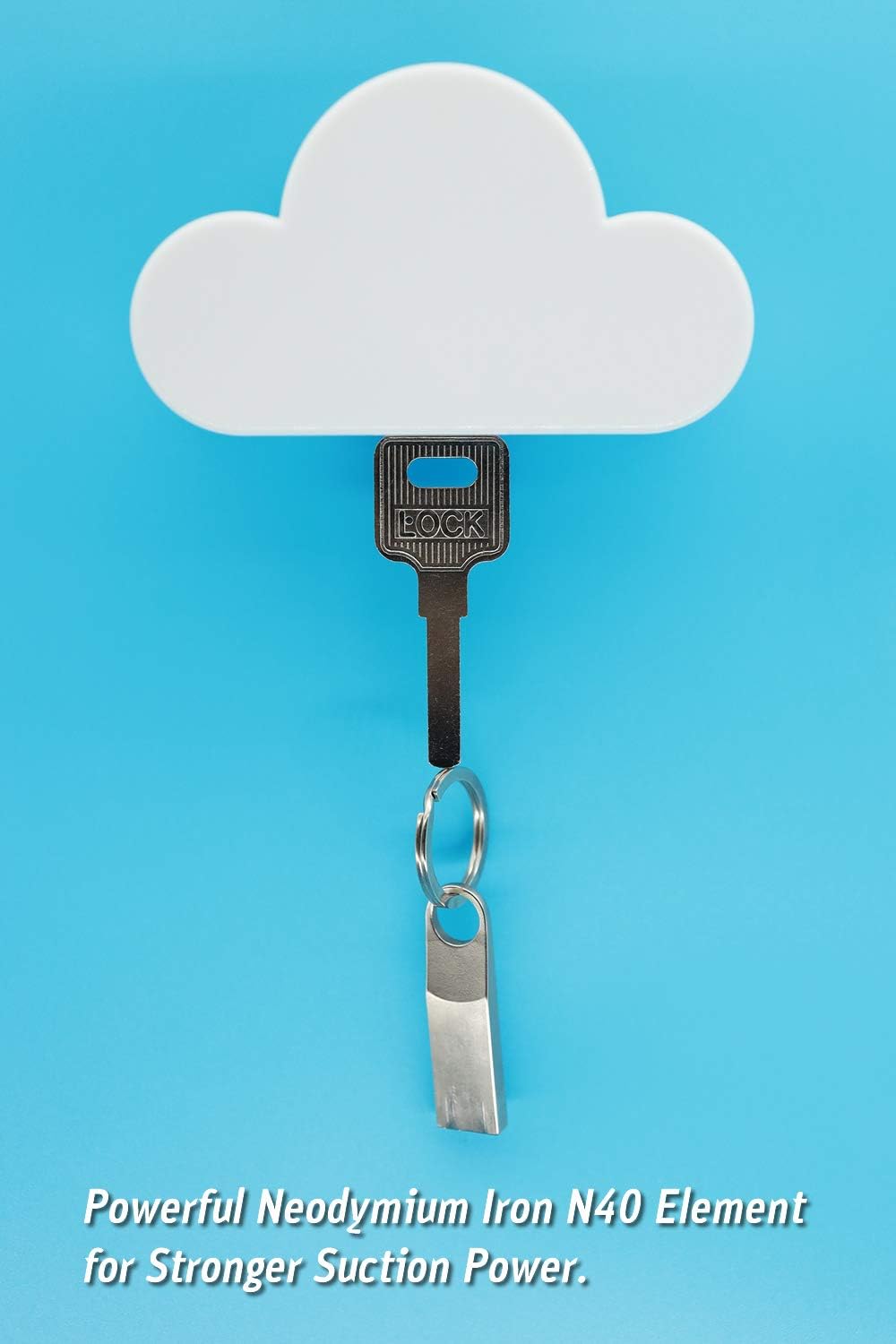 Meyerascal. Brand New Batch! ✨ White Cloud Magnetic Key Holder - Strong Neodymium Magnet for Wall, Cute Novelty Home & Office Decor, Never Lose Your Keys Again!