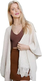 Miaikvs. Breezy Elegance: Women's Hollow Out Poncho - Your Perfect Beachwear & Boho Companion! - Zeta Store