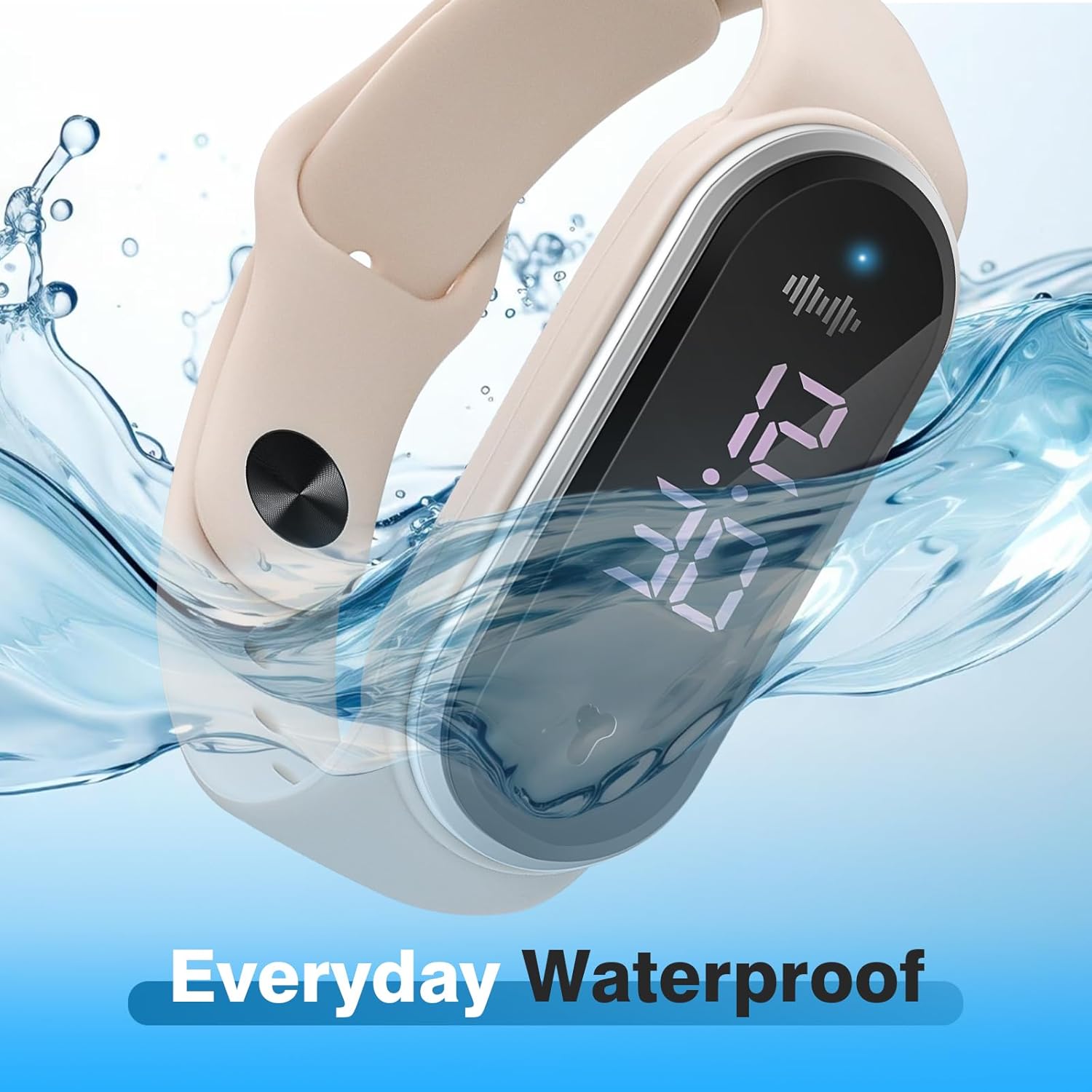 Ultrasonic Mosquito Repellent Bracelet – LED Clock, Thermometer & Step Counter | 3 Modes, 7-Day Battery, Adjustable & Waterproof - Zeta Store