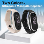 Ultrasonic Mosquito Repellent Bracelet – LED Clock, Thermometer & Step Counter | 3 Modes, 7-Day Battery, Adjustable & Waterproof - Zeta Store