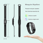 Ultrasonic Mosquito Repellent Bracelet – LED Clock, Thermometer & Step Counter | 3 Modes, 7-Day Battery, Adjustable & Waterproof - Zeta Store