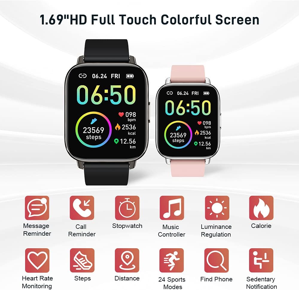 Motast 1.69" Touch Screen Smart Watch – Heart Rate, Sleep Monitor, IP68 Waterproof Fitness Tracker | Bargain Deal! - Zeta Store