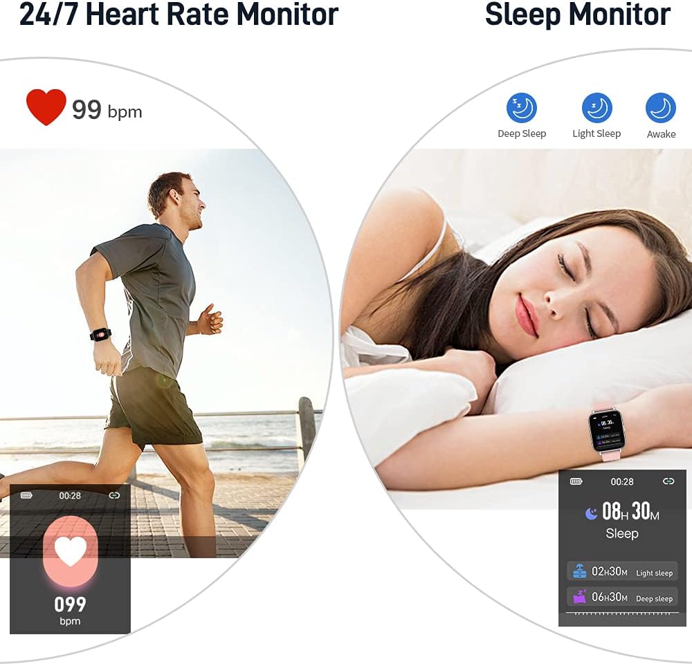 Motast 1.69" Touch Screen Smart Watch – Heart Rate, Sleep Monitor, IP68 Waterproof Fitness Tracker | Bargain Deal! - Zeta Store