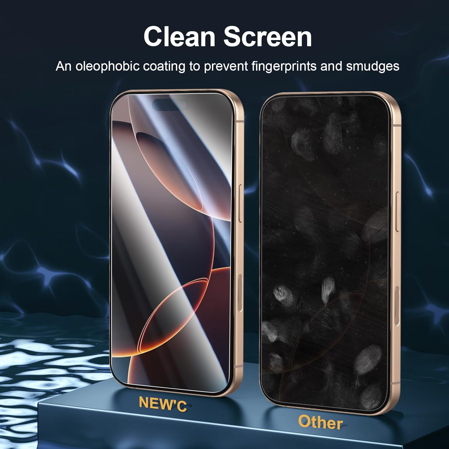 NEW’C iPhone 17/17 Pro/16 Pro (6.3") 3-Pack Premium Glass Screen Protectors – 9H Hardness, Anti-Fingerprint & Bubble-Free Installation Kit Included! - Zeta Store