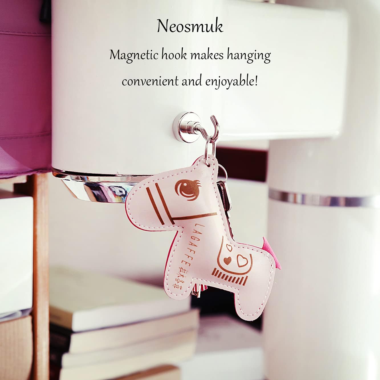 Neosmuk 34mm 41.5lb Heavy Duty Magnetic Hooks, Pack of 6 - Extra Strong Neodymium Magnets for Fridge, Kitchen, Garage & Workshop - Rust-Proof & Scratch-Free Metal Hook - DIY - Zeta Store