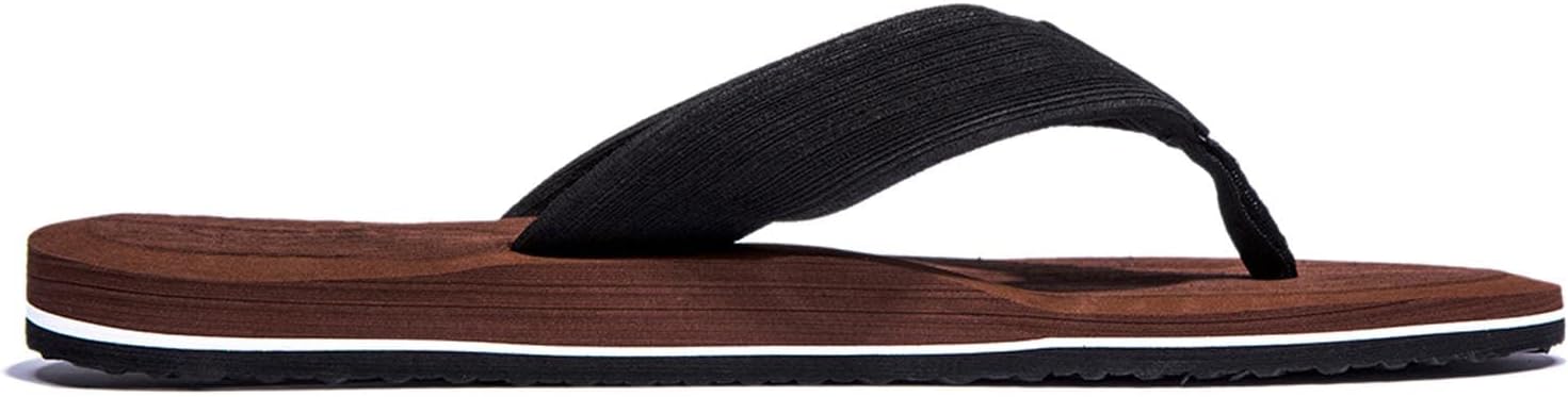 NewDenBer men's and women's plush flip flops in UK size 11, lightweight EVA beach sandals, ideal for summer.