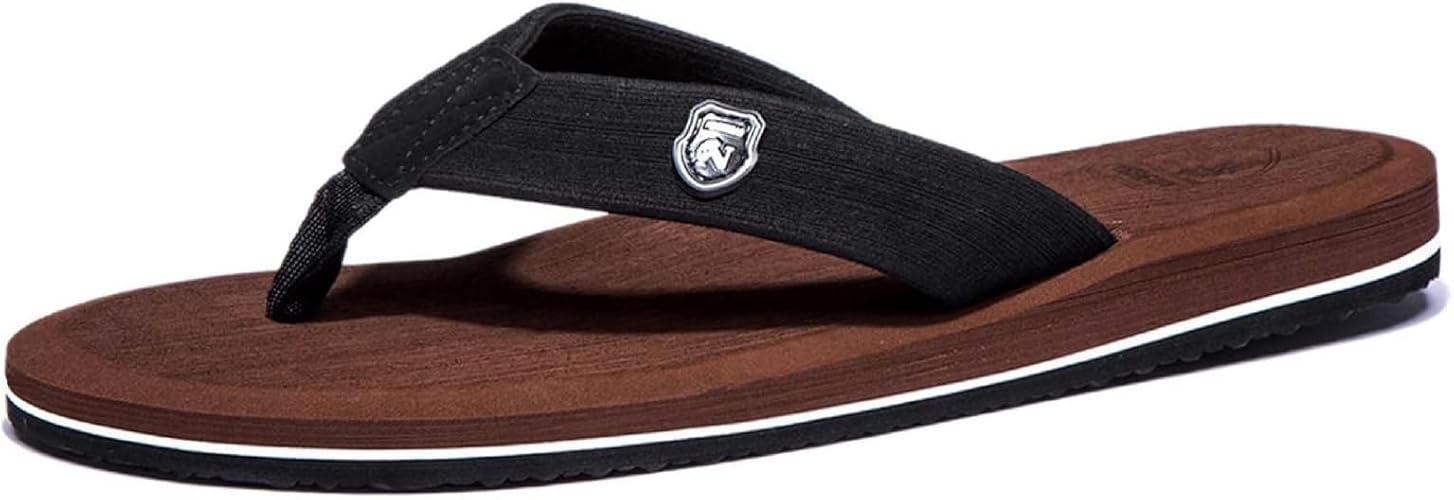 NewDenBer men's and women's classic plush flip flops in UK 11, lightweight EVA summer beach sandals, comfortable and casual.