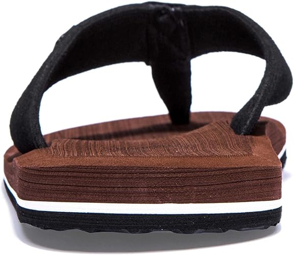 NewDenBer men's and women's plush flip flops in UK size 11, lightweight EVA summer beach sandals with soft plush cushioning