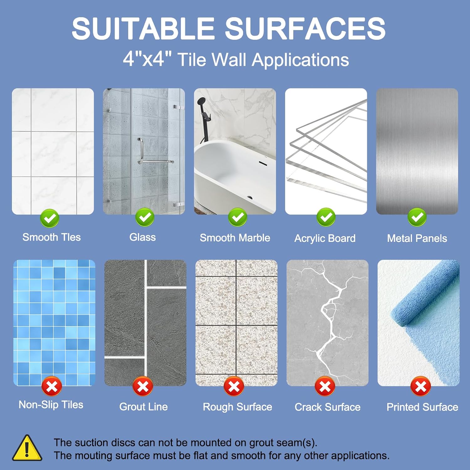 Suction Grab Rail | Portable Bathroom Safety Handle | No-Tools Installation | 55kg Support - Zeta Store