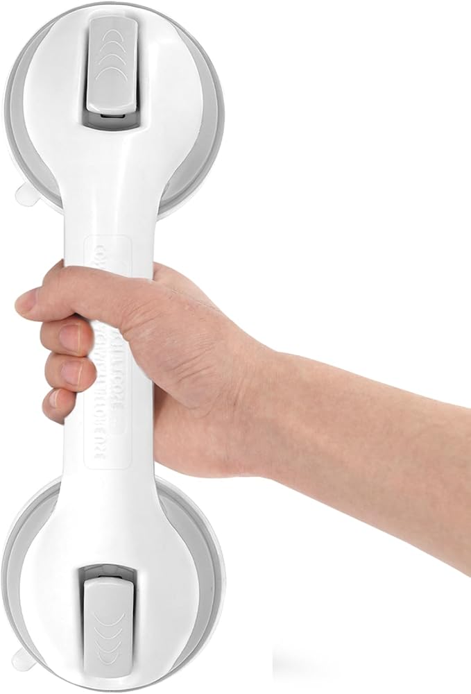 Suction Grab Rail | Portable Bathroom Safety Handle | No-Tools Installation | 55kg Support - Zeta Store