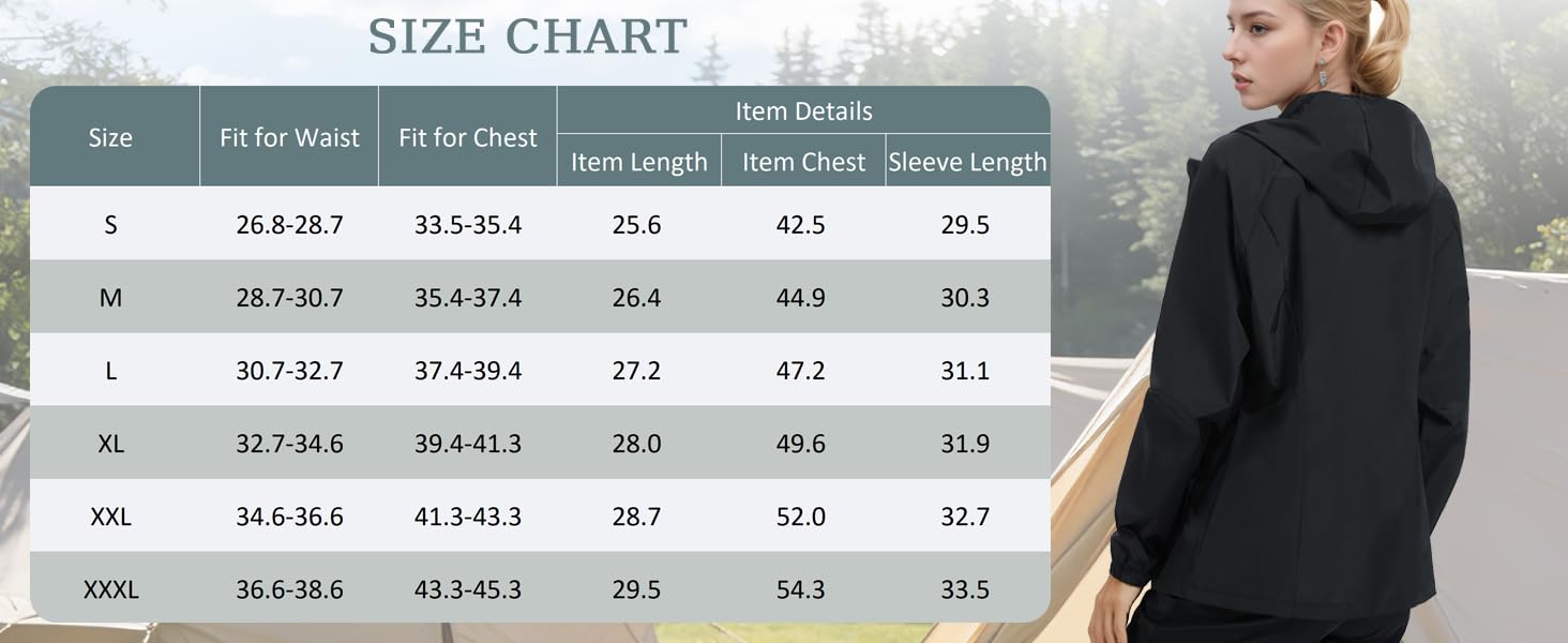 Ningmi women's lightweight waterproof rain jacket with hood, windbreaker design, suitable for hiking and outdoor travel, size L