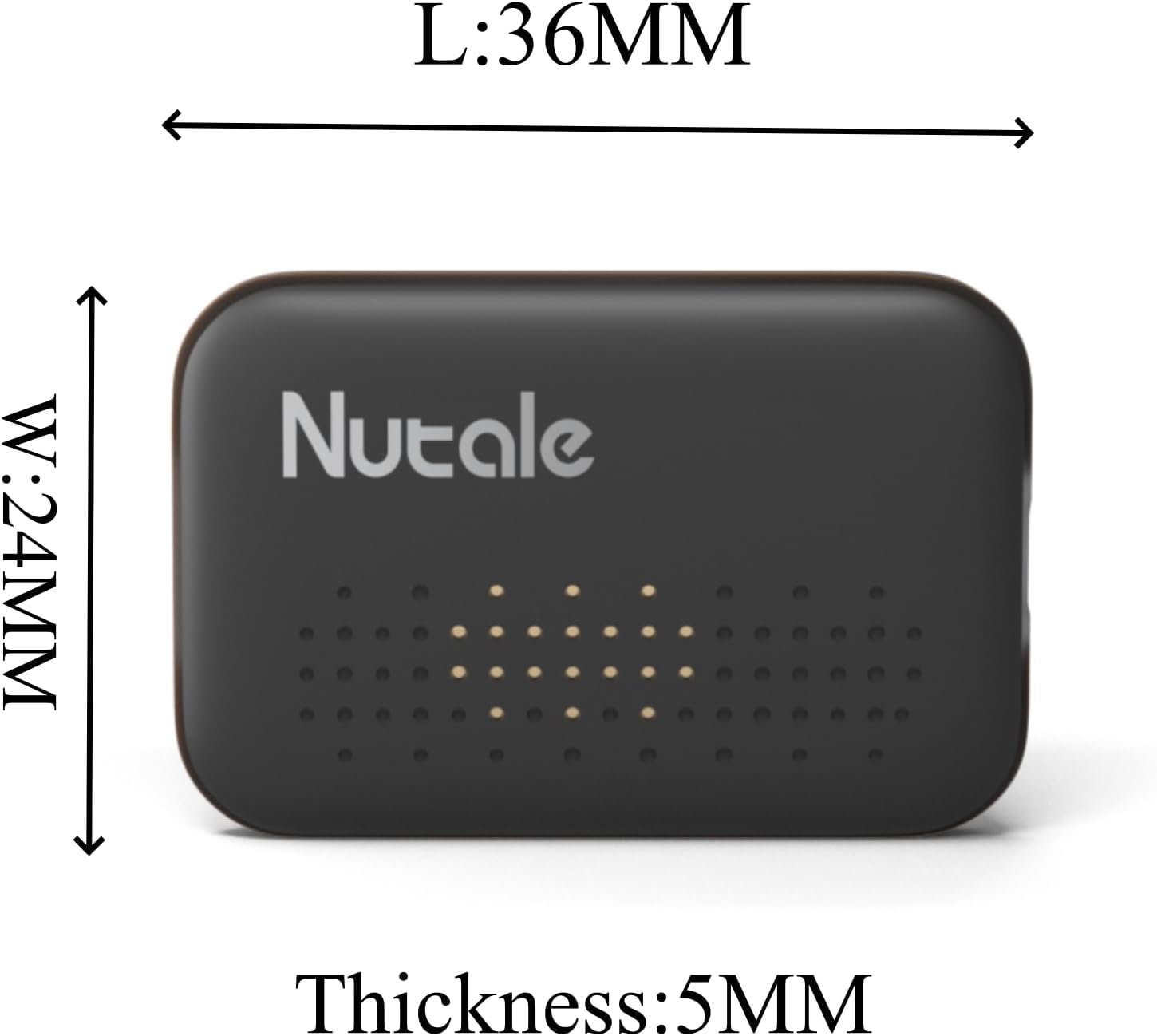 Nutale Mini Smart Finder Bluetooth key tracker and item locator for keys, wallet, and more with CR2016 battery included.