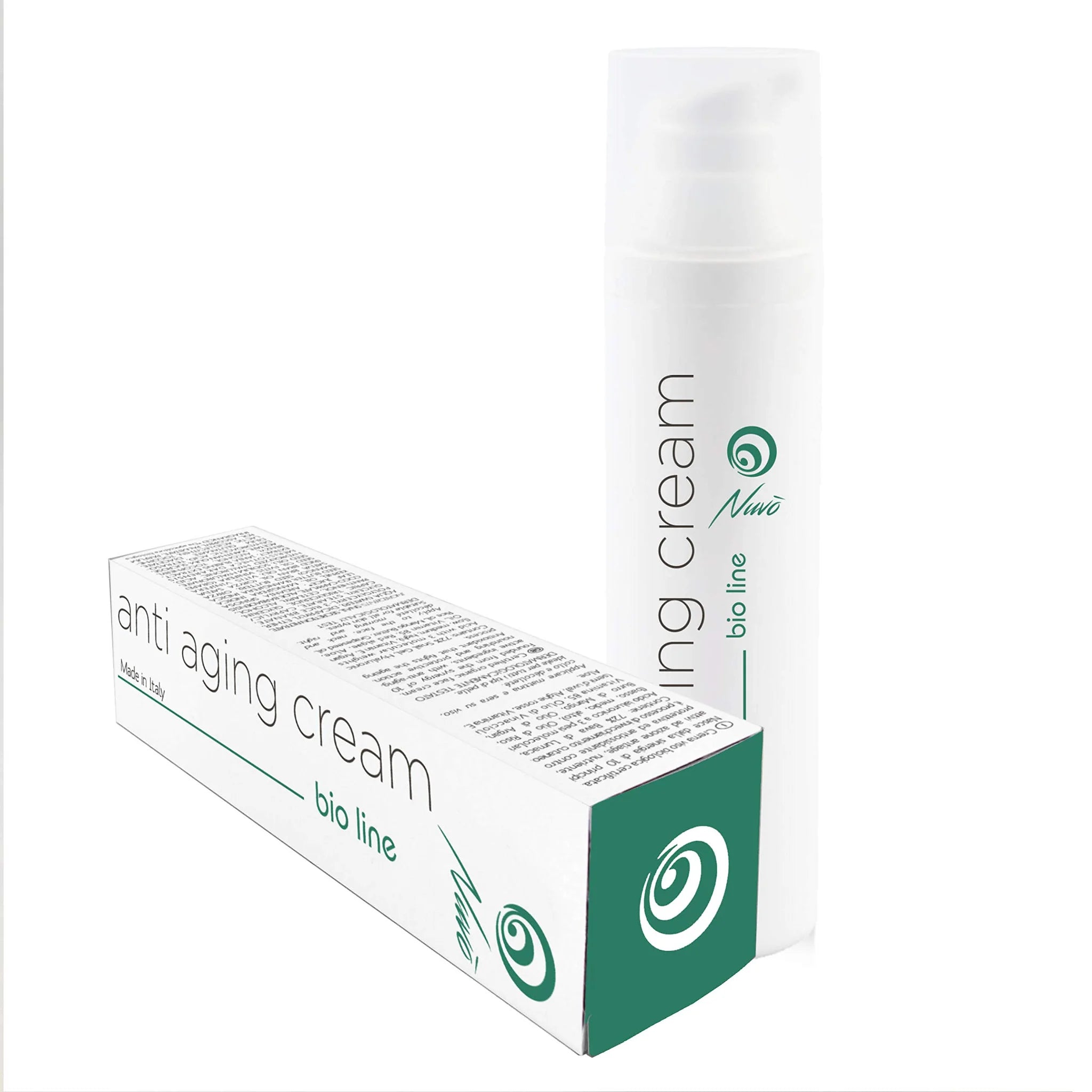 Nuvo' Organic Snail Mucin Body Cream 75ml | Anti-Stretch Mark Moisturizer with Hyaluronic Acid, Aloe & 12 Natural Actives | Made in Italy