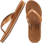 ONCAI Women's Arch Support Flip Flops – Yoga Mat Comfort & Orthotic Soles – Summer Beach Sandals