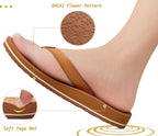 ONCAI Women's Arch Support Flip Flops – Yoga Mat Comfort & Orthotic Soles – Summer Beach Sandals