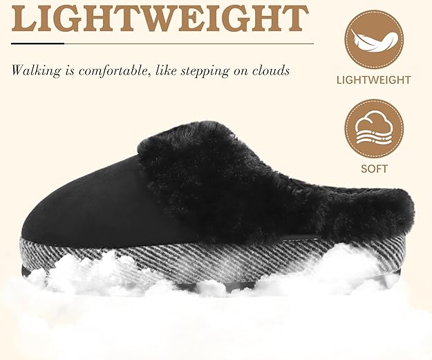 Cloud-Step Cozy Slippers ❄️ Faux Fur & Memory Foam Winter House Shoes - Limited Price!