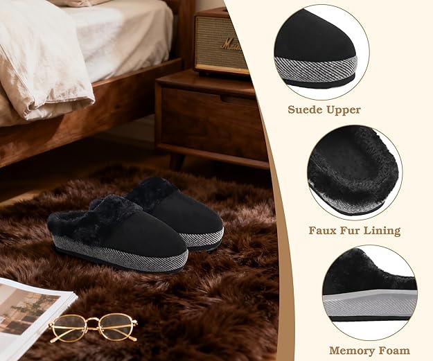 Cloud-Step Cozy Slippers ❄️ Faux Fur & Memory Foam Winter House Shoes - Limited Price!