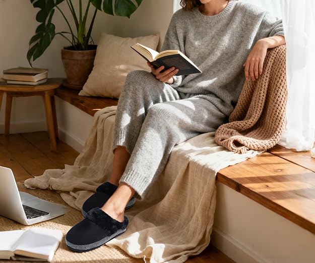 Cloud-Step Cozy Slippers ❄️ Faux Fur & Memory Foam Winter House Shoes - Limited Price!