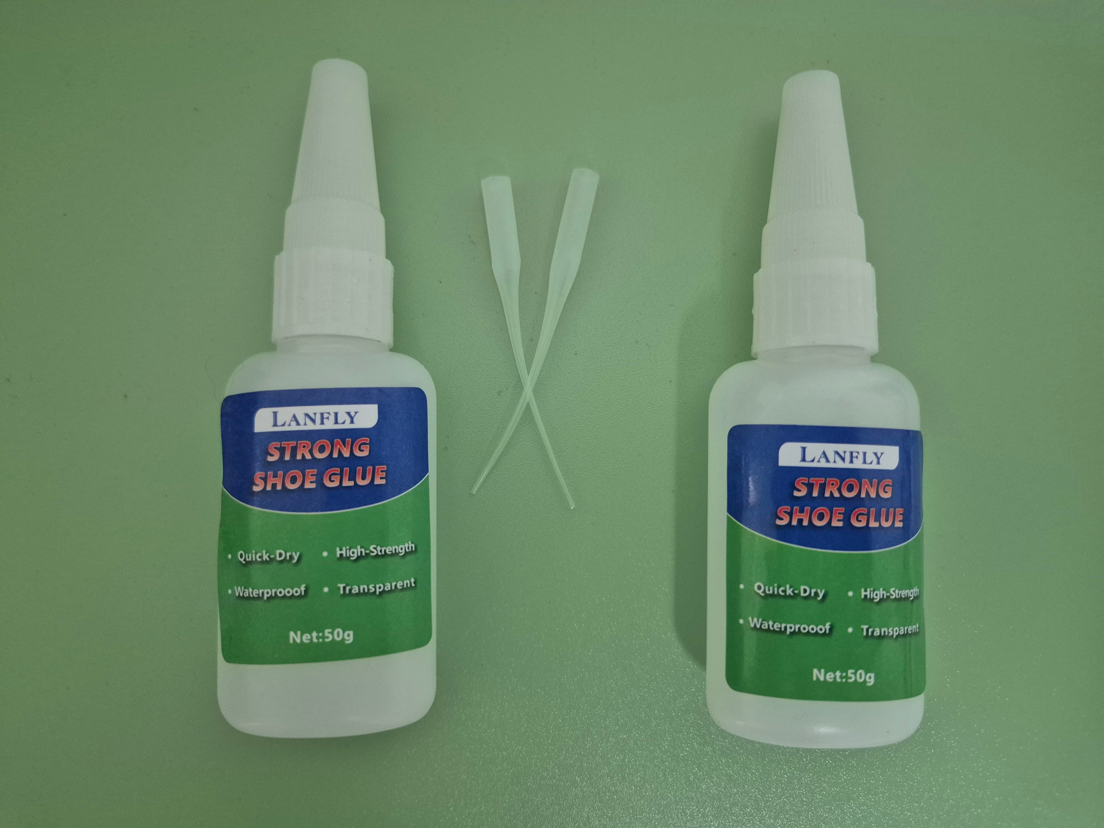 LANFLY Super Strong Shoe Glue - Instant Sole Repair (2x50g) | Quick-Dry, Waterproof, Transparent Adhesive for Shoes, Boots, Handbags | Brand New Batch | ZetaStore.uk Exclusive Bargain